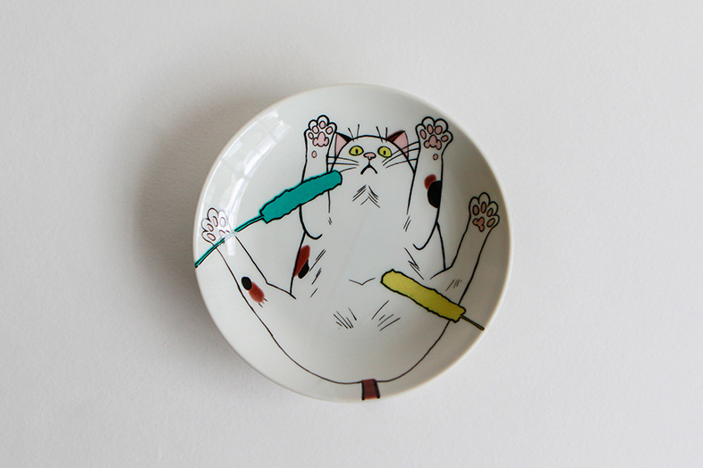 九谷燒 - neko jealousy 盤 / 三花貓 / M