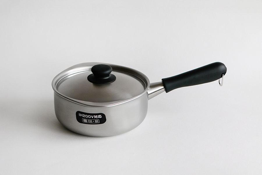 柳宗理 - (可IH爐)三層鋼單手鍋18cm / 附蓋霧面