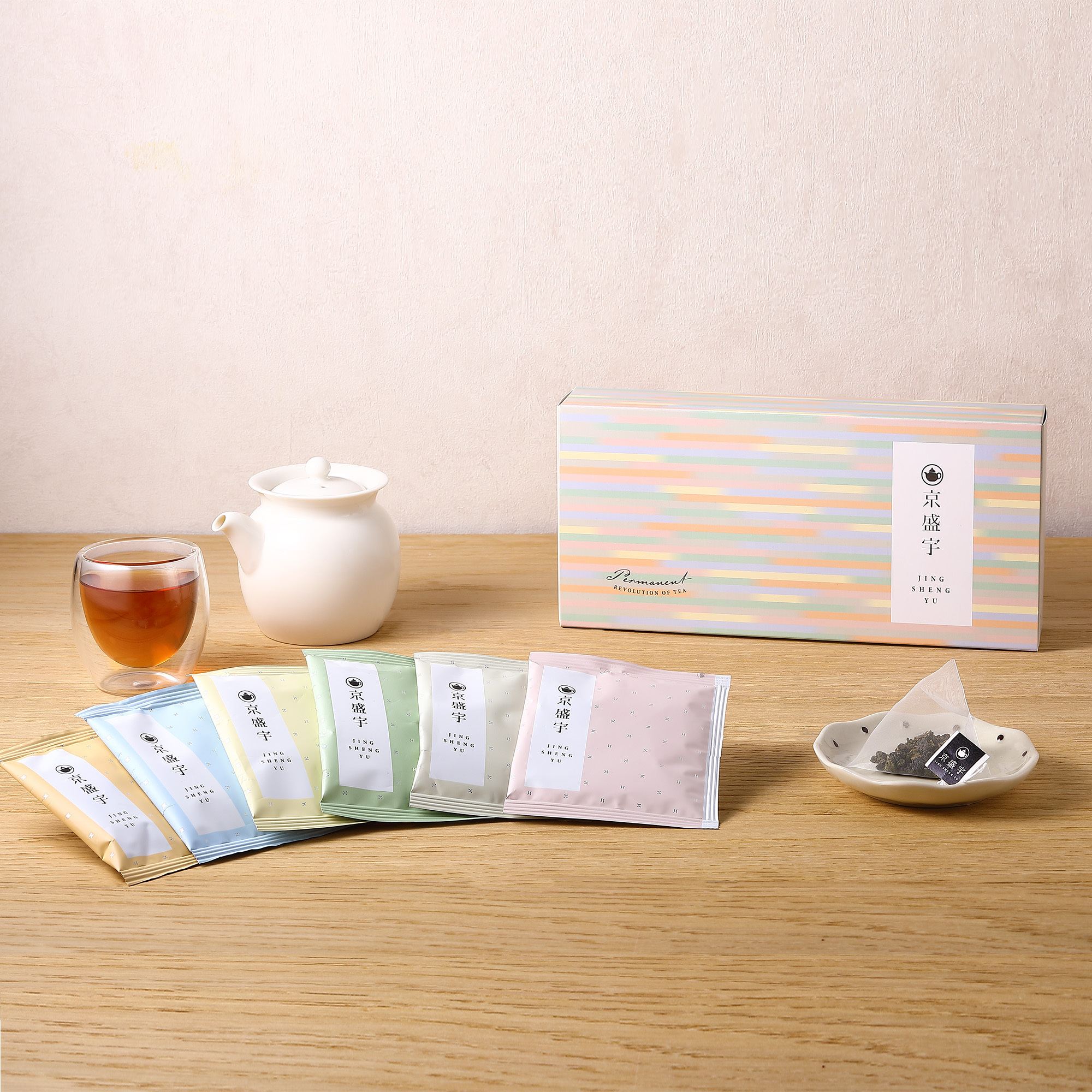 療癒茶包盒｜12入原葉單包茶包盒（阿里山金萱、鐵觀音、紅玉紅茶、輕焙四季春、不知春、蜜香貴妃）