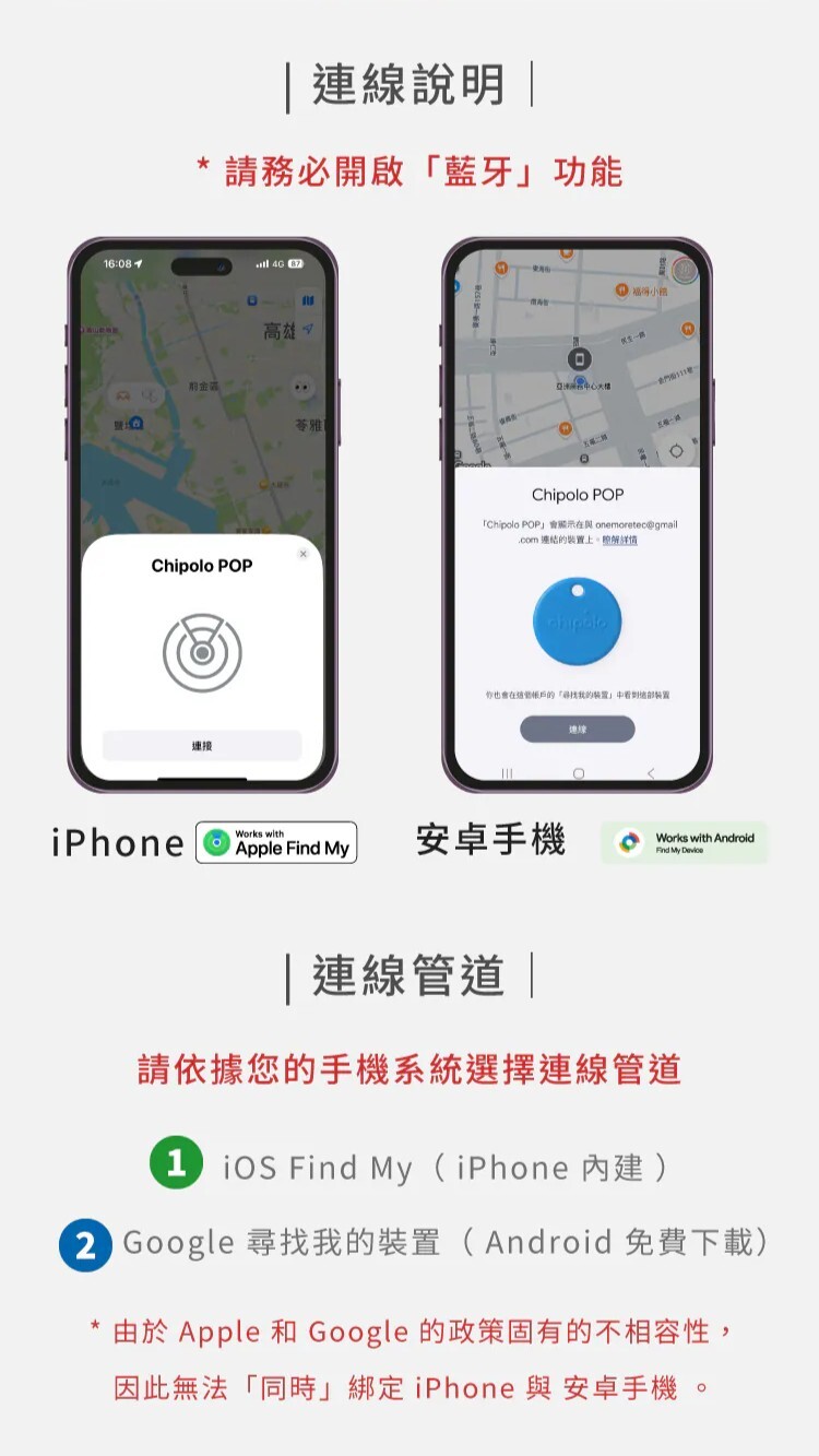 Chipolo｜Chipolo POP安卓兼容版/ONE SPOT 藍芽防丟器  寵物防丟器 防走失