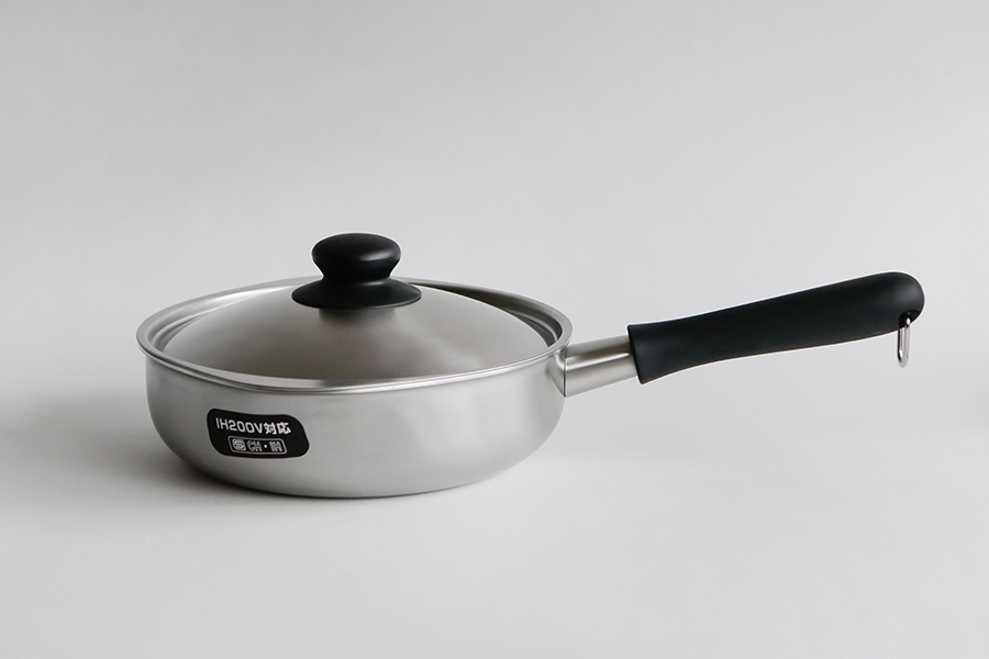 柳宗理 - (可IH爐)三層鋼單手鍋22cm / 附蓋霧面