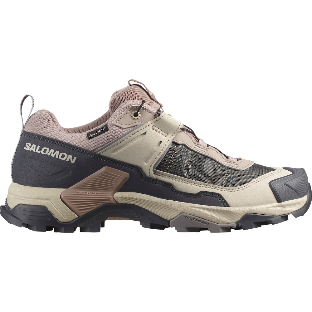 Salomon X ULTRA 5 GORE-TEX 女款 低筒登山鞋 防水健行鞋 478547 燕麥/黑灰/海鷗灰 [HappyOutdoor]