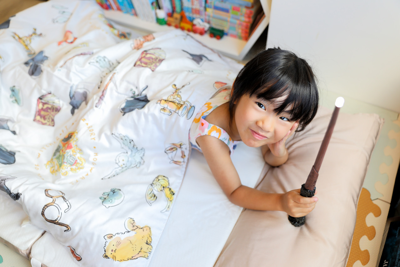 幼兒園必備物品推薦! 媽咪學苑 赫媽咪 homemommy 哈利波特聯名款 天絲兒童睡袋 (彈力支撐睡墊)