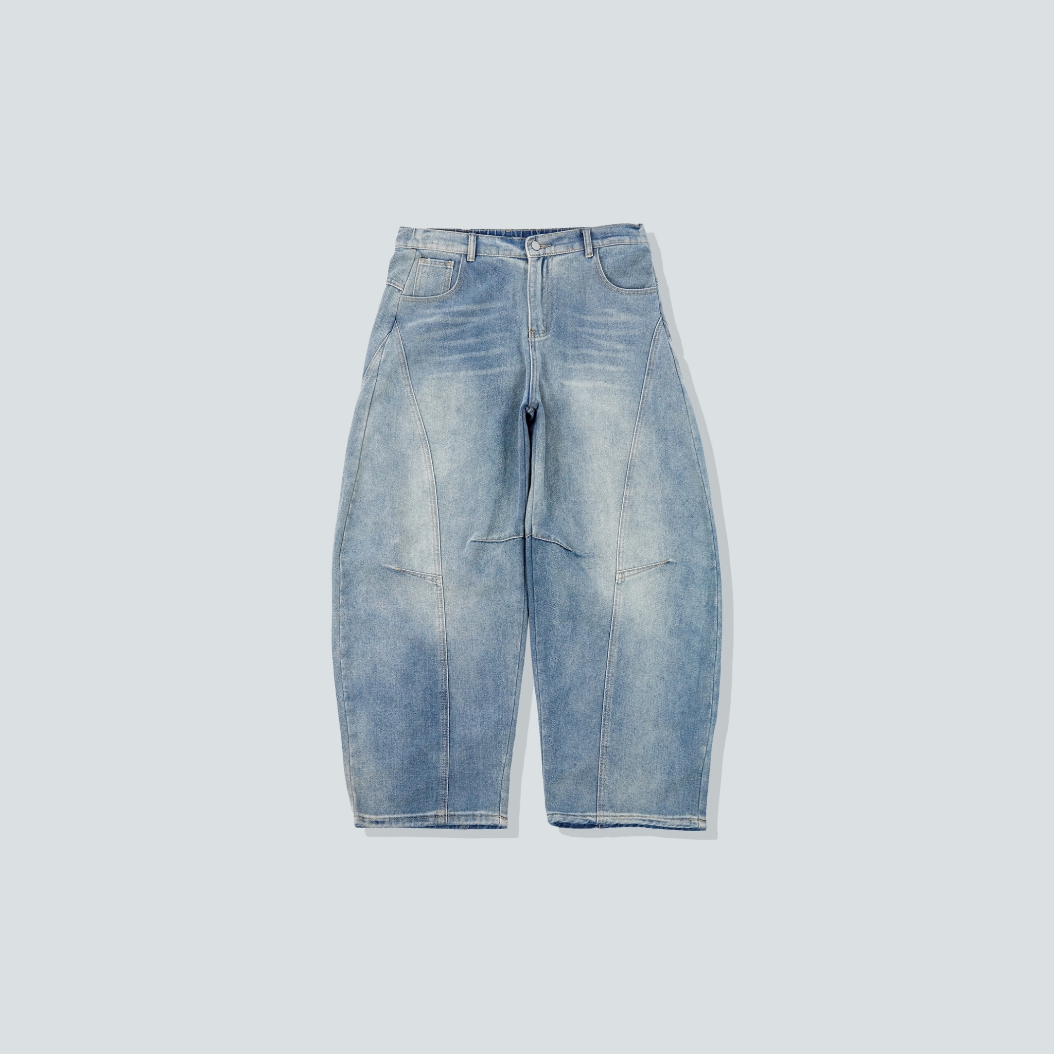 彎刀褲 立體剪裁 牛仔褲 長褲 V0002 SBG