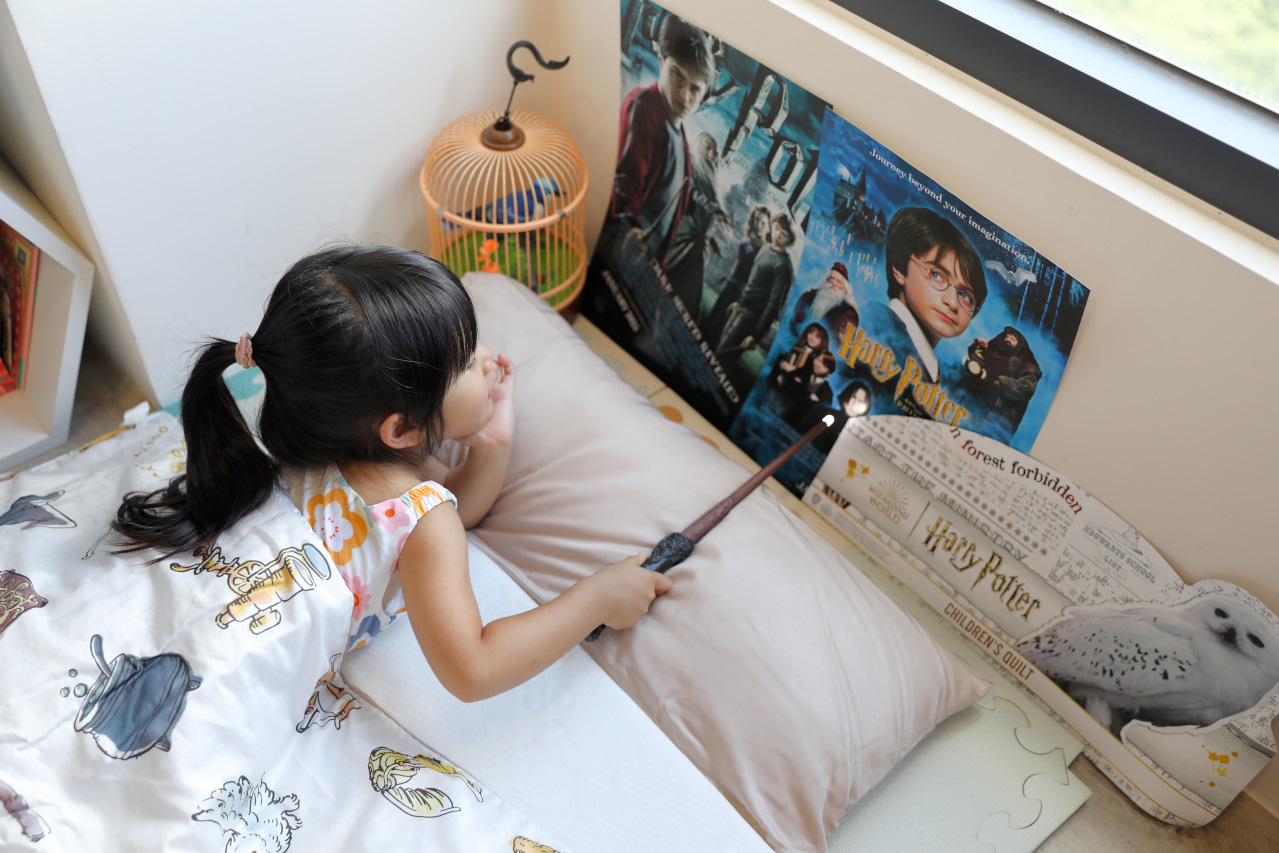 幼兒園必備物品推薦! 媽咪學苑 赫媽咪 homemommy 哈利波特聯名款 天絲兒童睡袋 (彈力支撐睡墊)