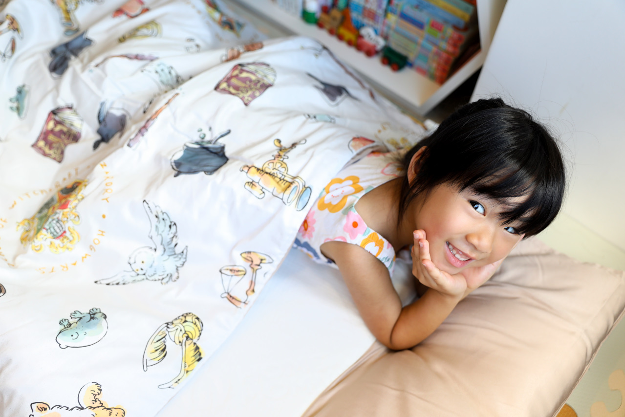 幼兒園必備物品推薦! 媽咪學苑 赫媽咪 homemommy 哈利波特聯名款 天絲兒童睡袋 (彈力支撐睡墊)