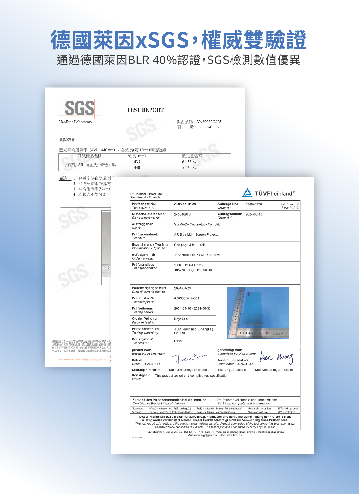 頑皮鬼iPhone抗藍光清透貼德國萊因TUB認證AR抗反射無黑邊保護貼