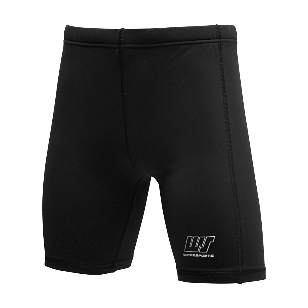 1mm 兒童抗水抓毛游泳保暖短褲 - 黑