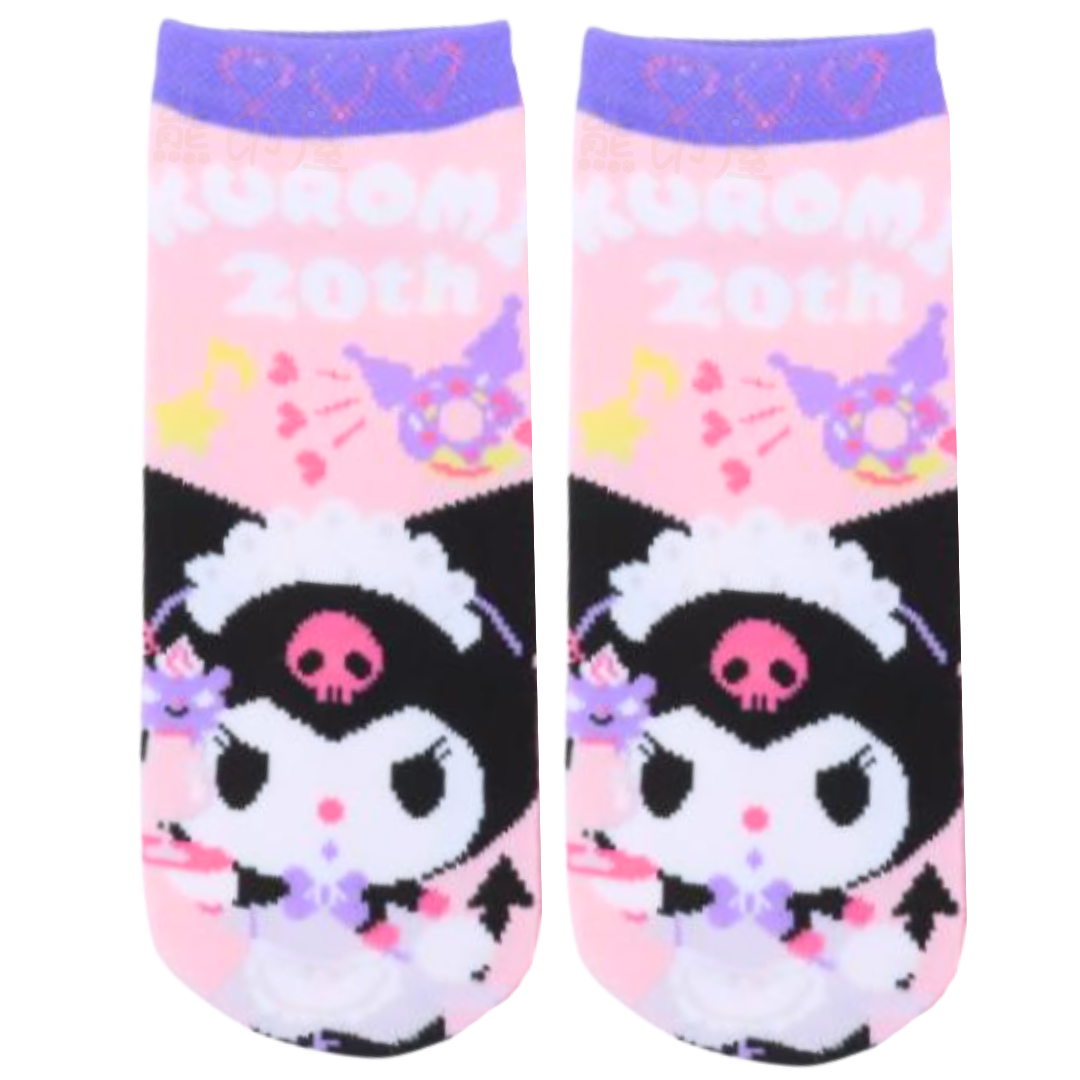 Kuromi 20 週年紀念女僕款襪子 (22-24cm) (平行進口)