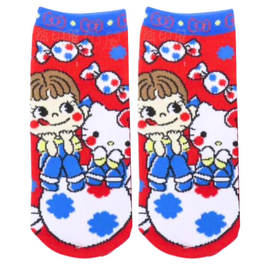 Hello Kitty X 牛奶妹襪子(22-24cm) (平行進口)