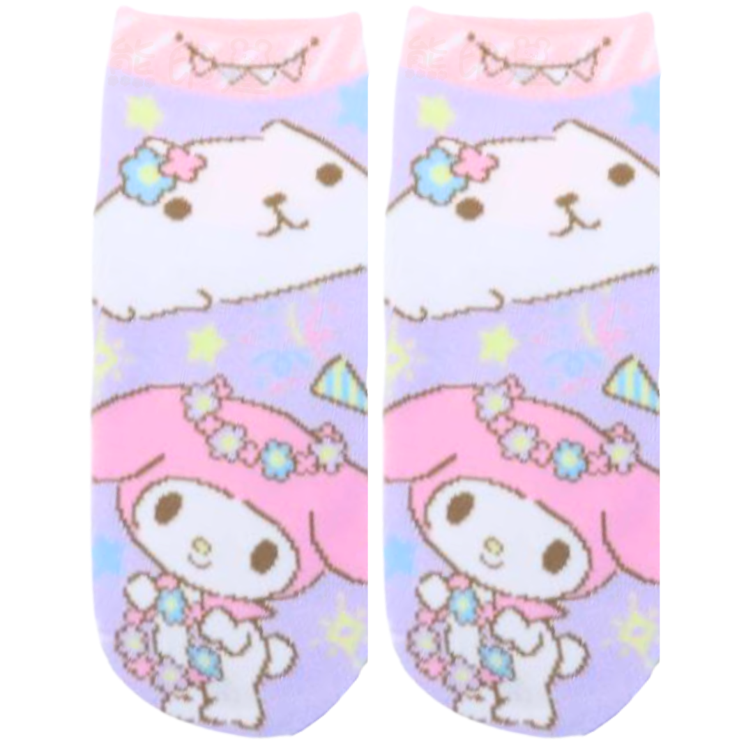 My Melody X水豚款襪子(22-24cm) (平行進口)