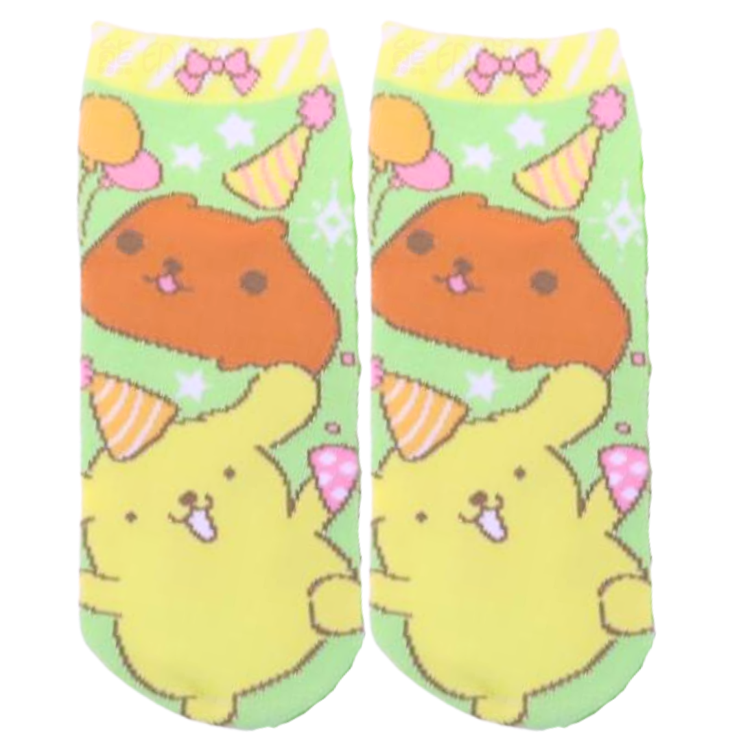 布丁狗X水豚款襪子(22-24cm) (平行進口)