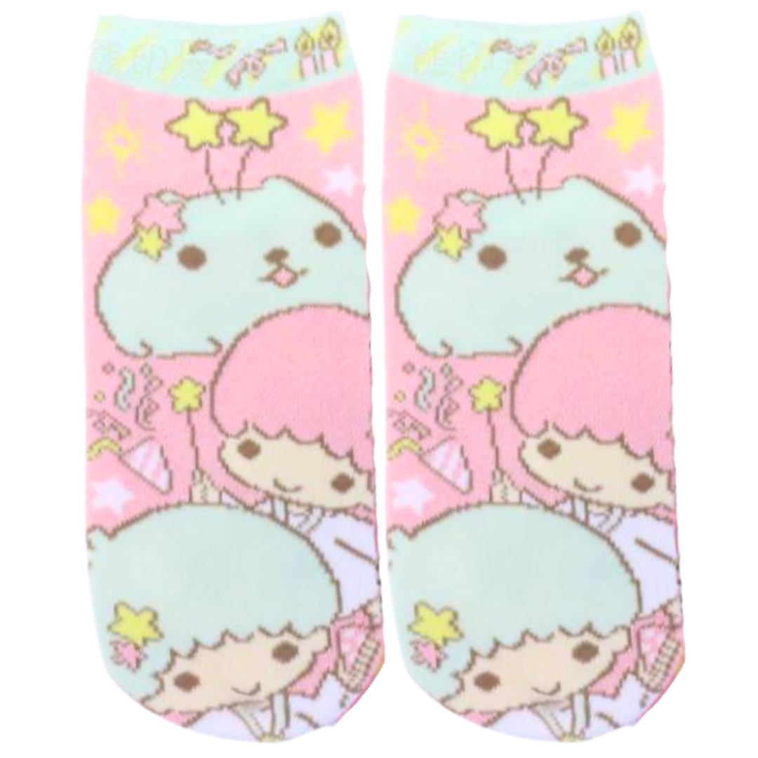 Little Twin StarsX水豚款襪子(22-24cm) (平行進口)