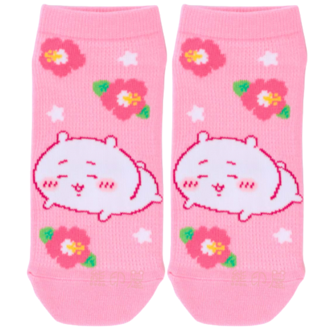 Chiikawa夏威夷款吉伊卡哇襪子(23-25cm) (粉)