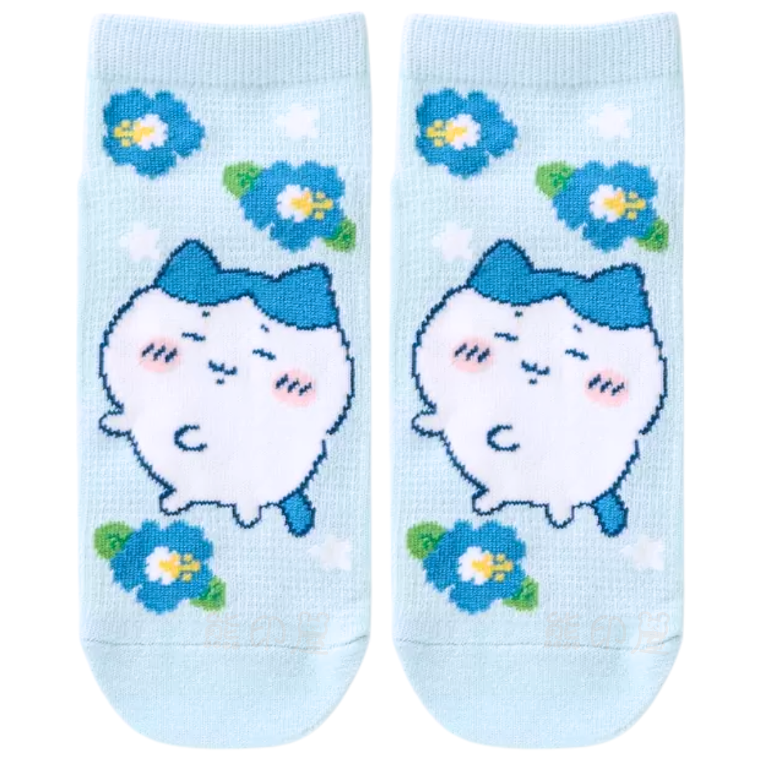 Chiikawa夏威夷款小八貓襪子(23-25cm) (藍)