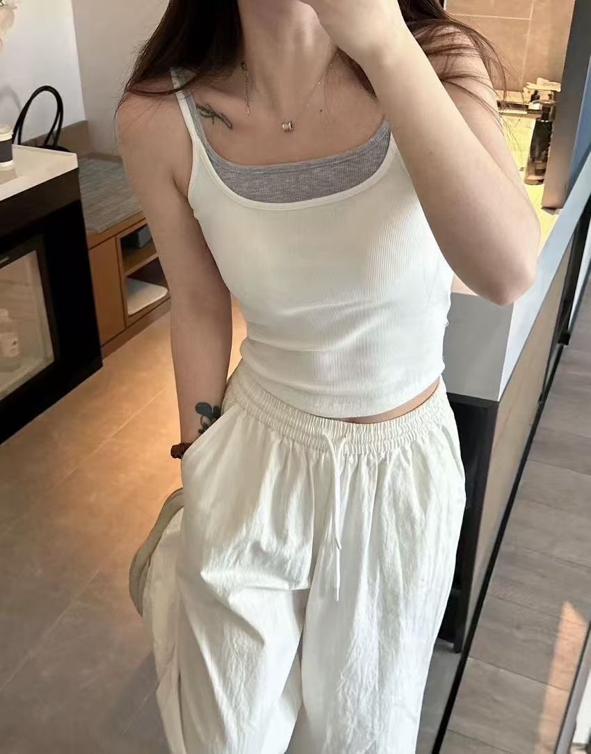 1649 假兩件疊穿雙肩帶Bratop