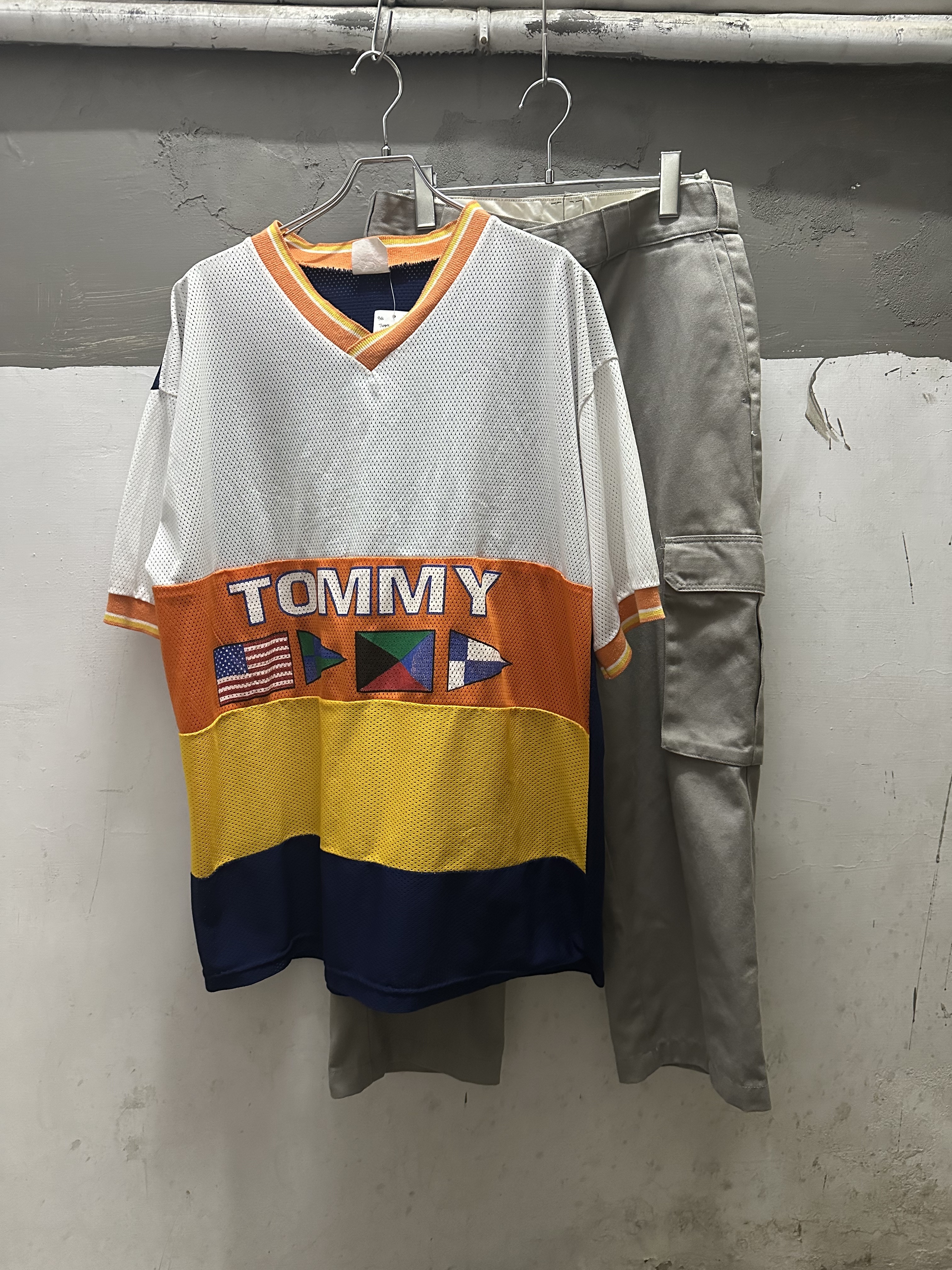90s TOMMY HILFIGER SAILING GEAR Mesh T-Shirt Made in Canada