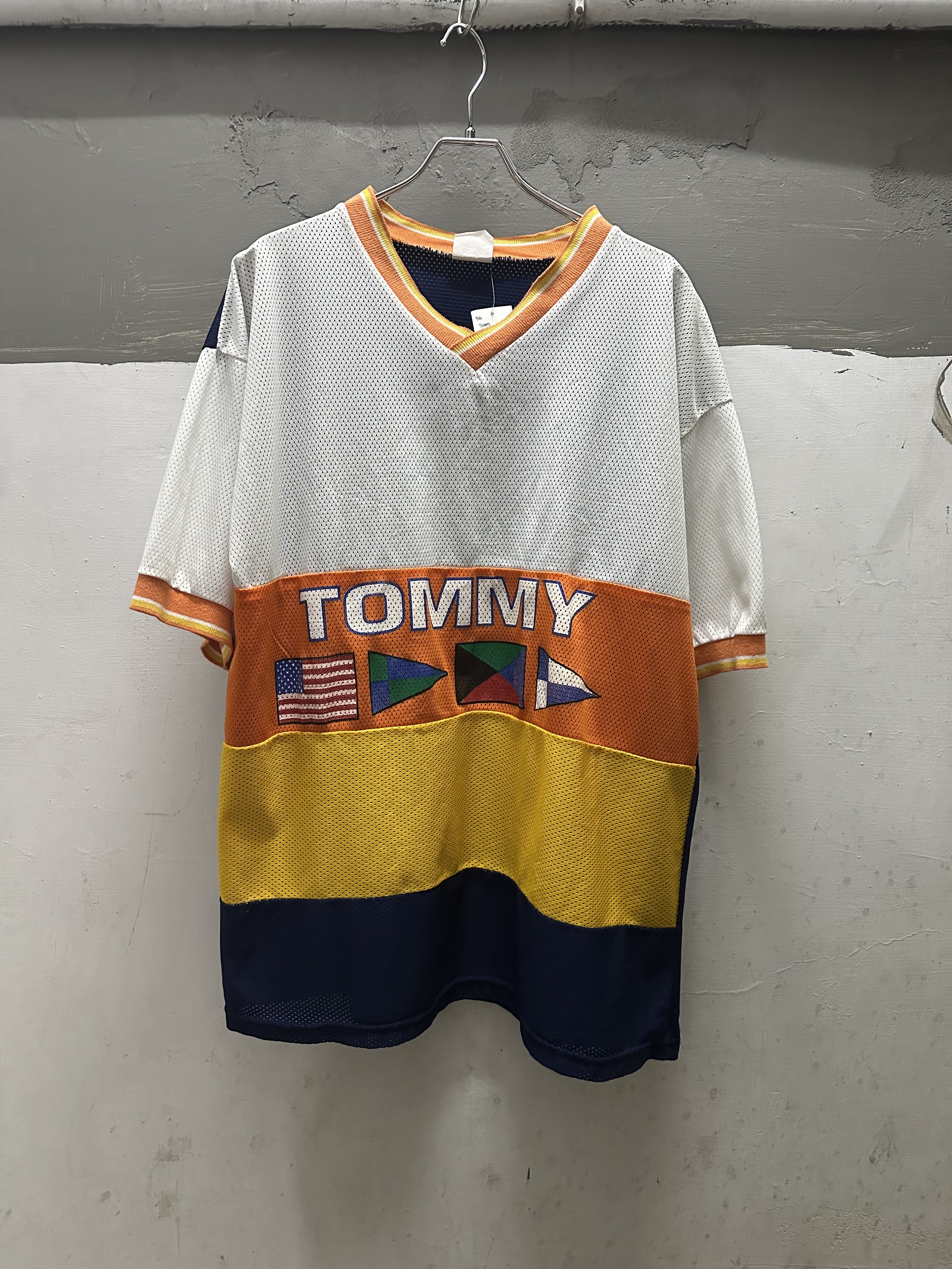 90s TOMMY HILFIGER SAILING GEAR Mesh T-Shirt Made in Canada