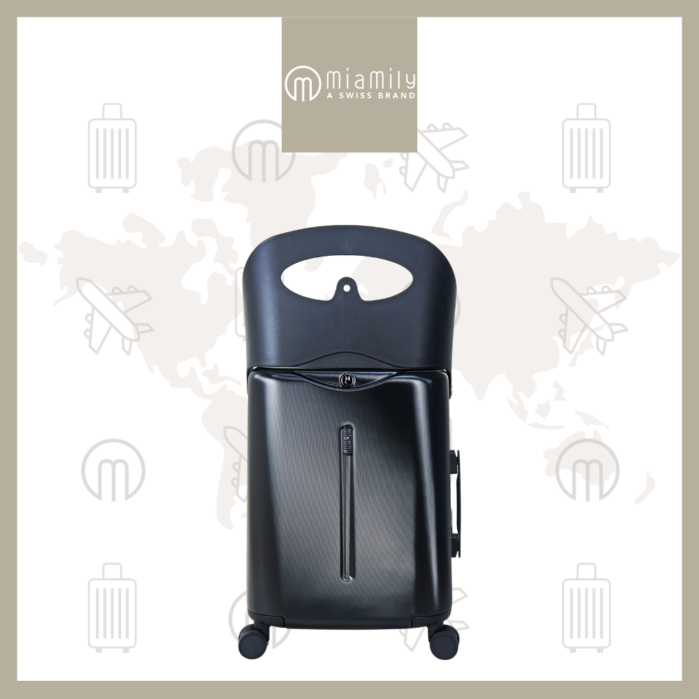 MiaMily 18" Carry On Luggage - Midnight Black