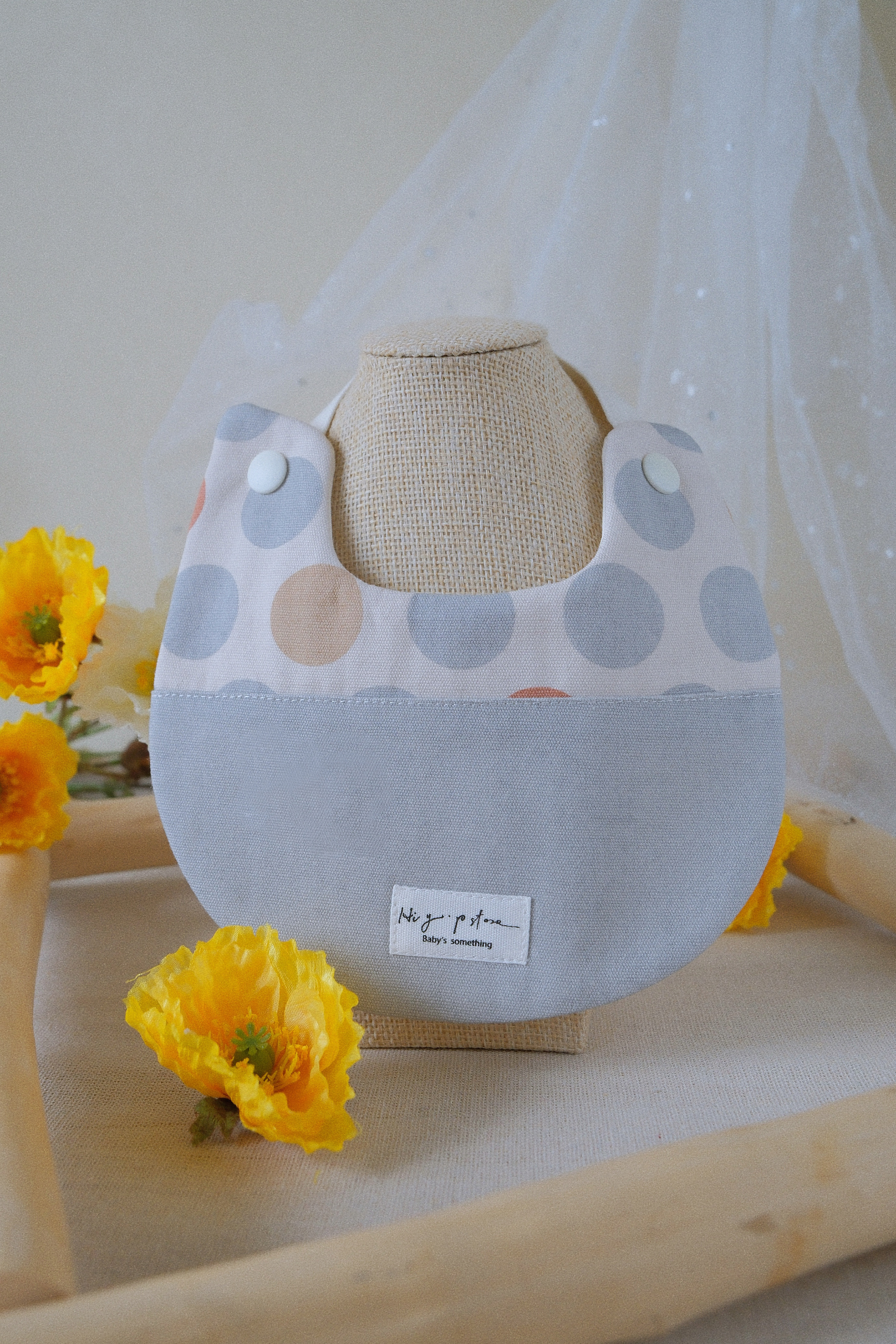 Hi Y.P store-手作圍兜-獨家設計-青韻和風（拼接兜）