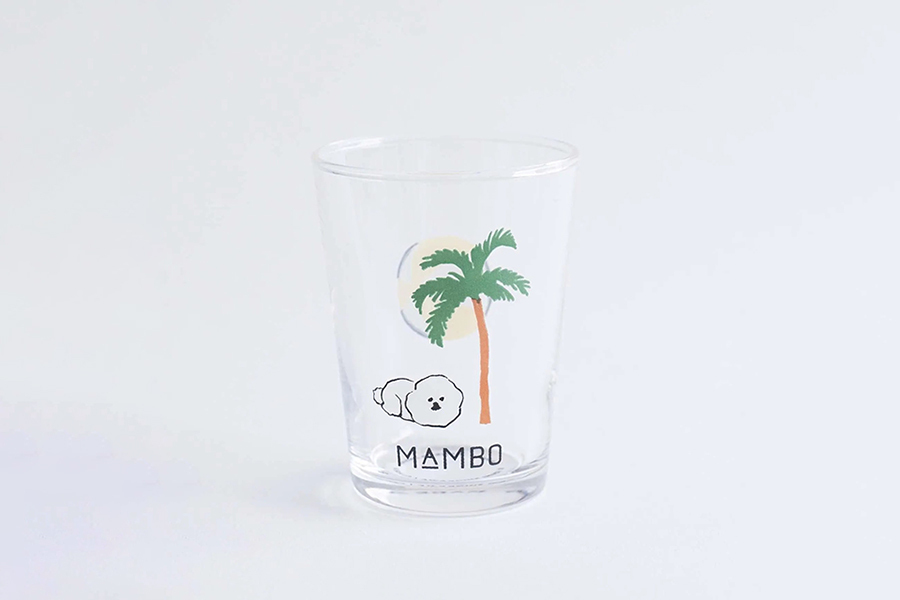 CLASKA - MAMBO夏天玻璃杯 / 棕櫚樹＆黃色沙灘球