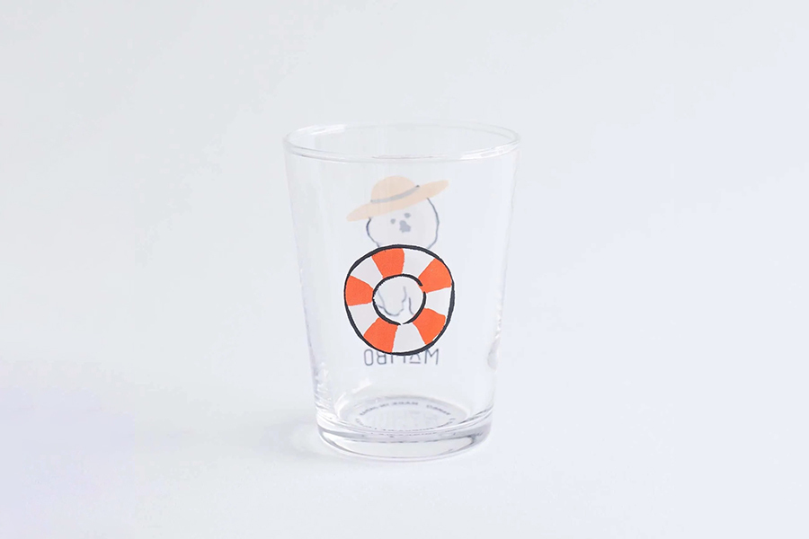 CLASKA - MAMBO夏天玻璃杯 / 草帽＆紅色游泳圈