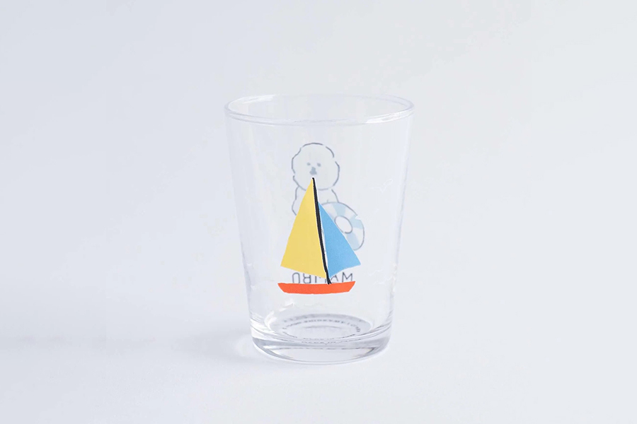 CLASKA - MAMBO夏天玻璃杯 / 藍色游泳圈＆帆船