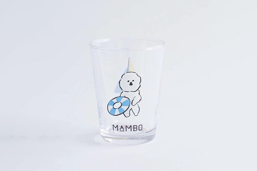 CLASKA - MAMBO夏天玻璃杯 / 藍色游泳圈＆帆船