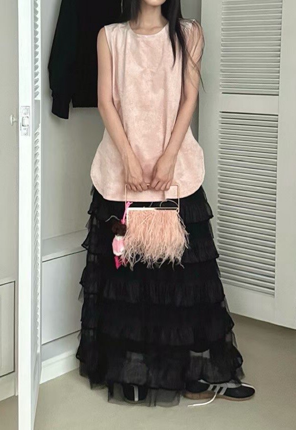 絨面麂皮感背心