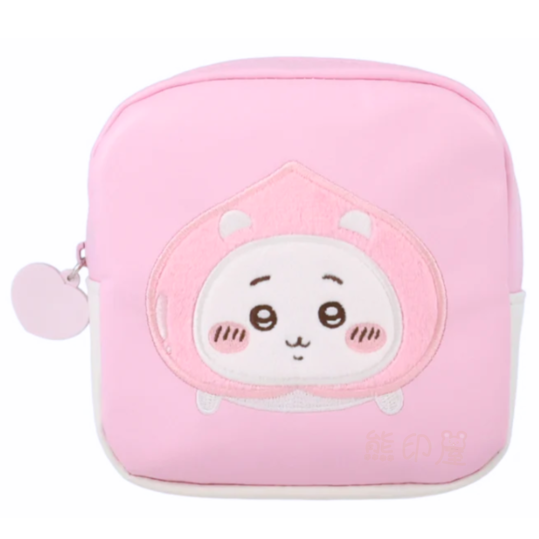 Chiikawa吉伊卡哇水蜜桃款化妝袋萬用包