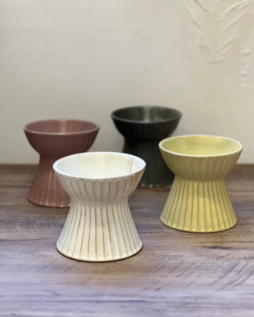 Mashiko ware Handmade Pottery Pet Bowl (5 colors)｜Wakasama