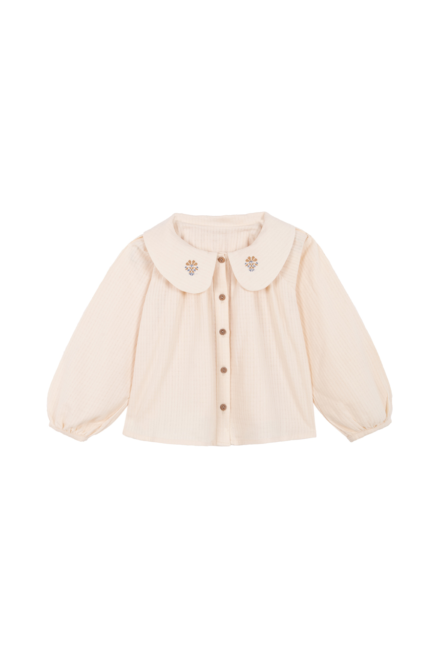 BIRINIT PETIT 完美肌理刺繡娃娃衫 Ivory embroidered girl shirt