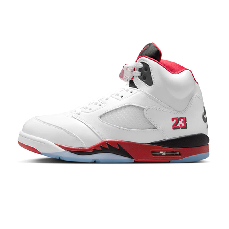 Air Jordan 5 "Fire Red"Black Tongue" 經典復刻 白紅 男鞋 HQ7978-101 [台灣現貨]