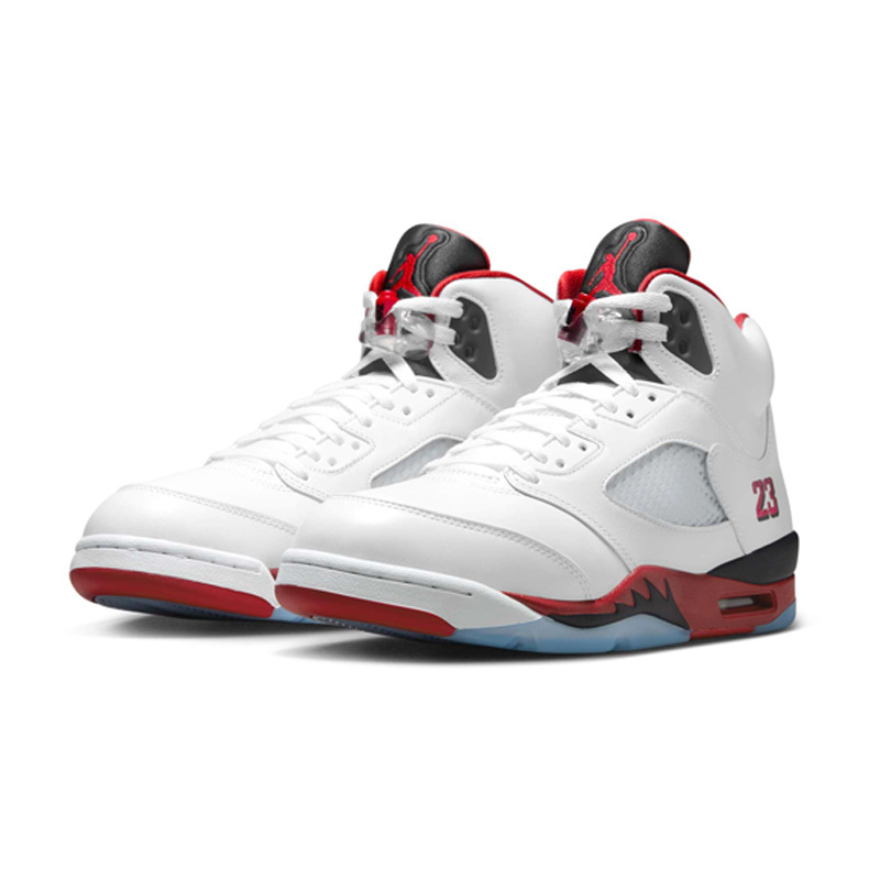 Air Jordan 5 "Fire Red"Black Tongue" 經典復刻 白紅 男鞋 HQ7978-101 [台灣現貨]