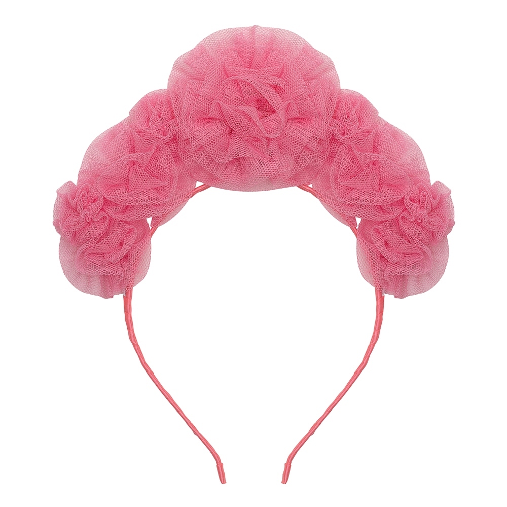 Mimi & Lula 變裝派對-蕾絲粉紅花朵髮圈