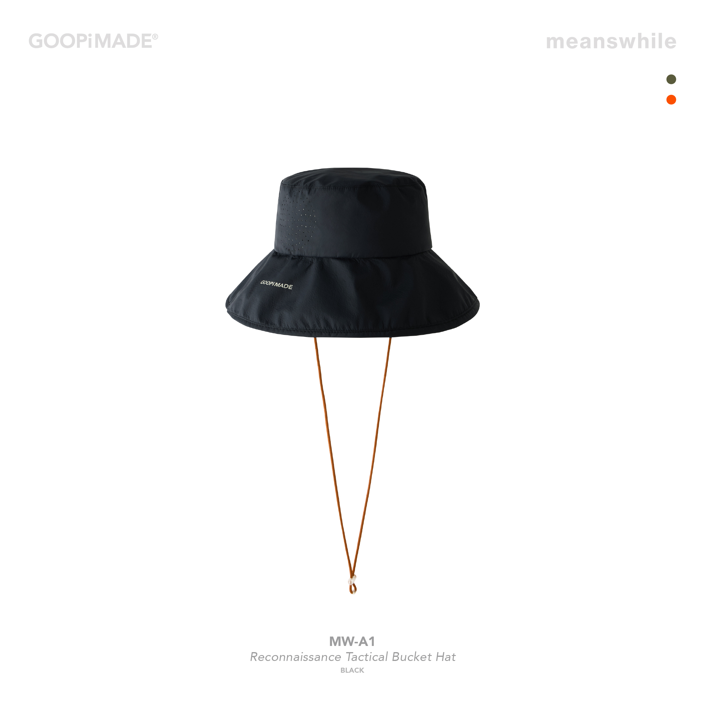 GOOPiMADE “MW-A1” Reconnaissance Tactical Bucket Hat - Black