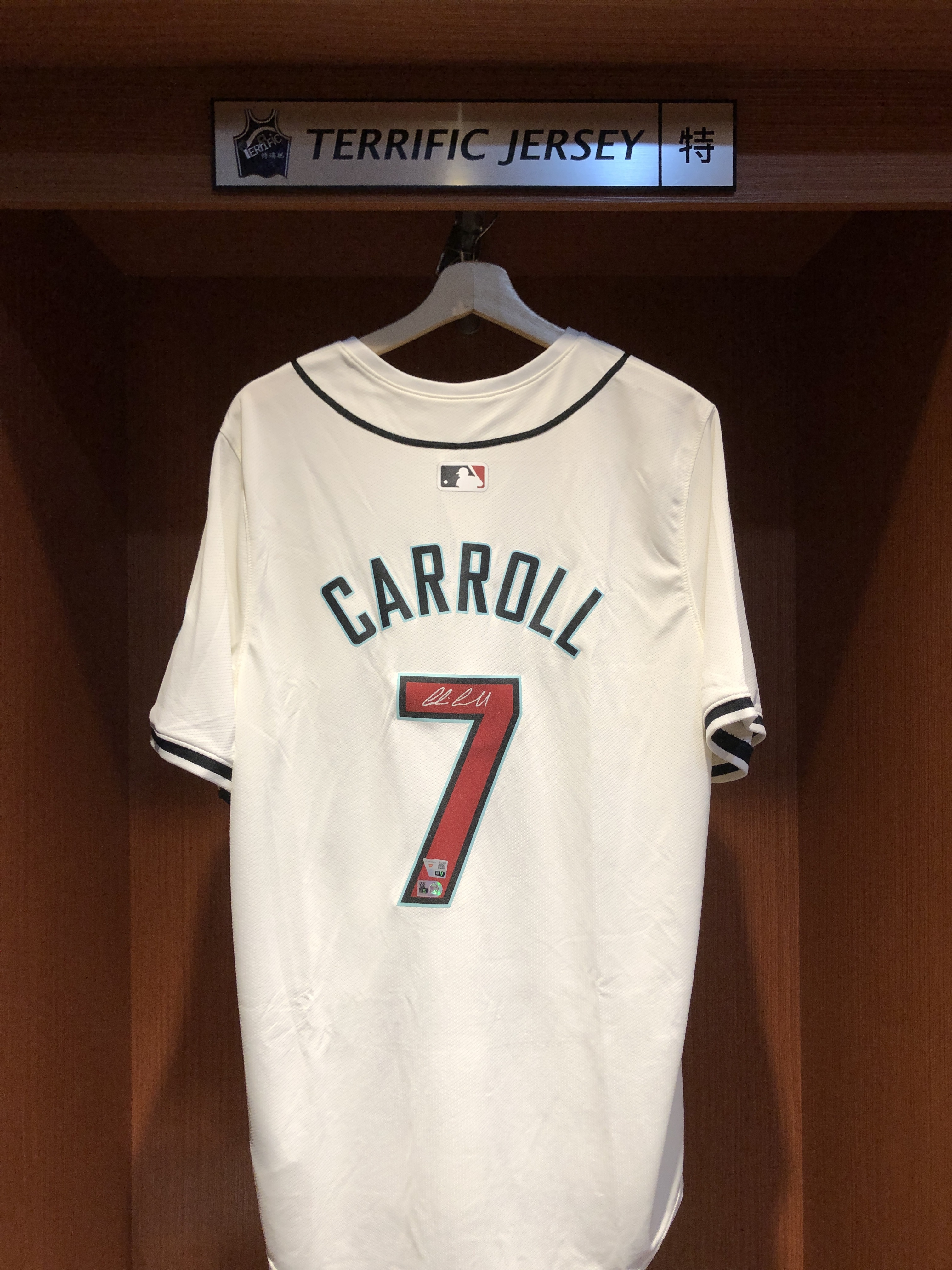 MLB球衣 親簽含認證 Corbin Carroll 亞利桑那響尾蛇白 Nike Limited Player Name Jersey 球迷版 熱轉印 Fanatics 官方雷射編號 全新