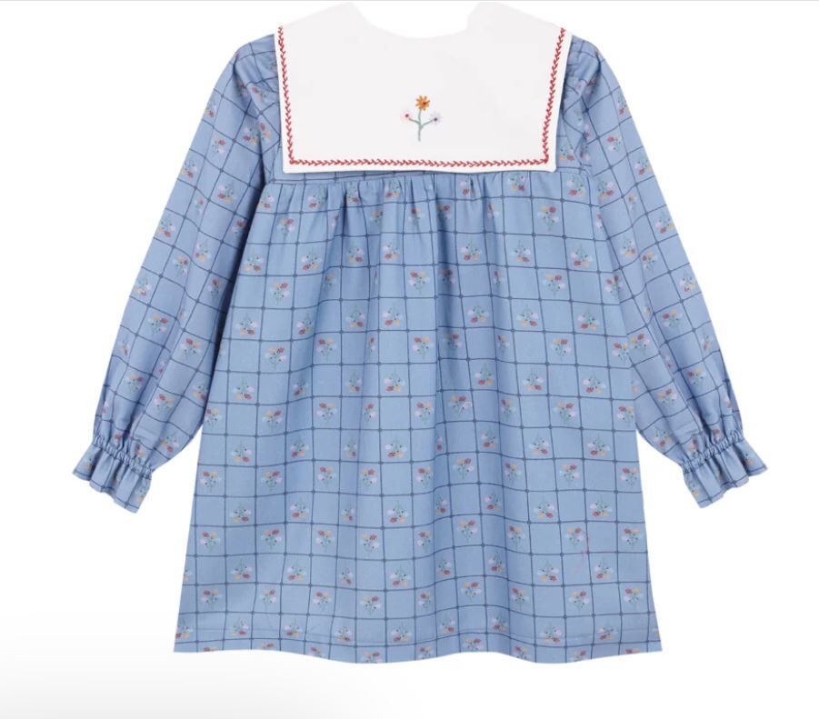 BIRINIT PETIT 雙面設計領飾花磚洋 Catherina embroidered dress