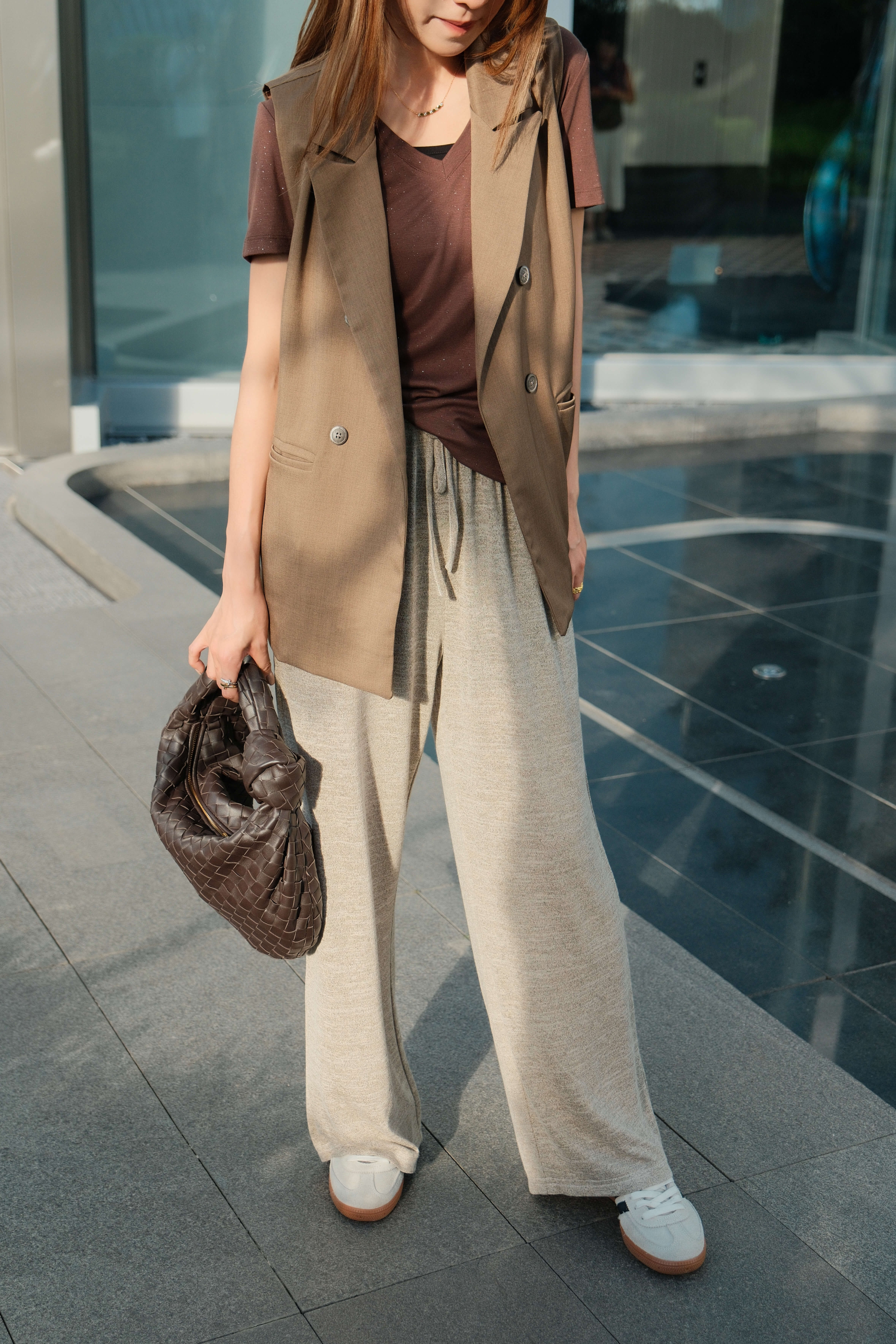 Soft Touch Elasticated Waistband Knit Pants_PT259L11