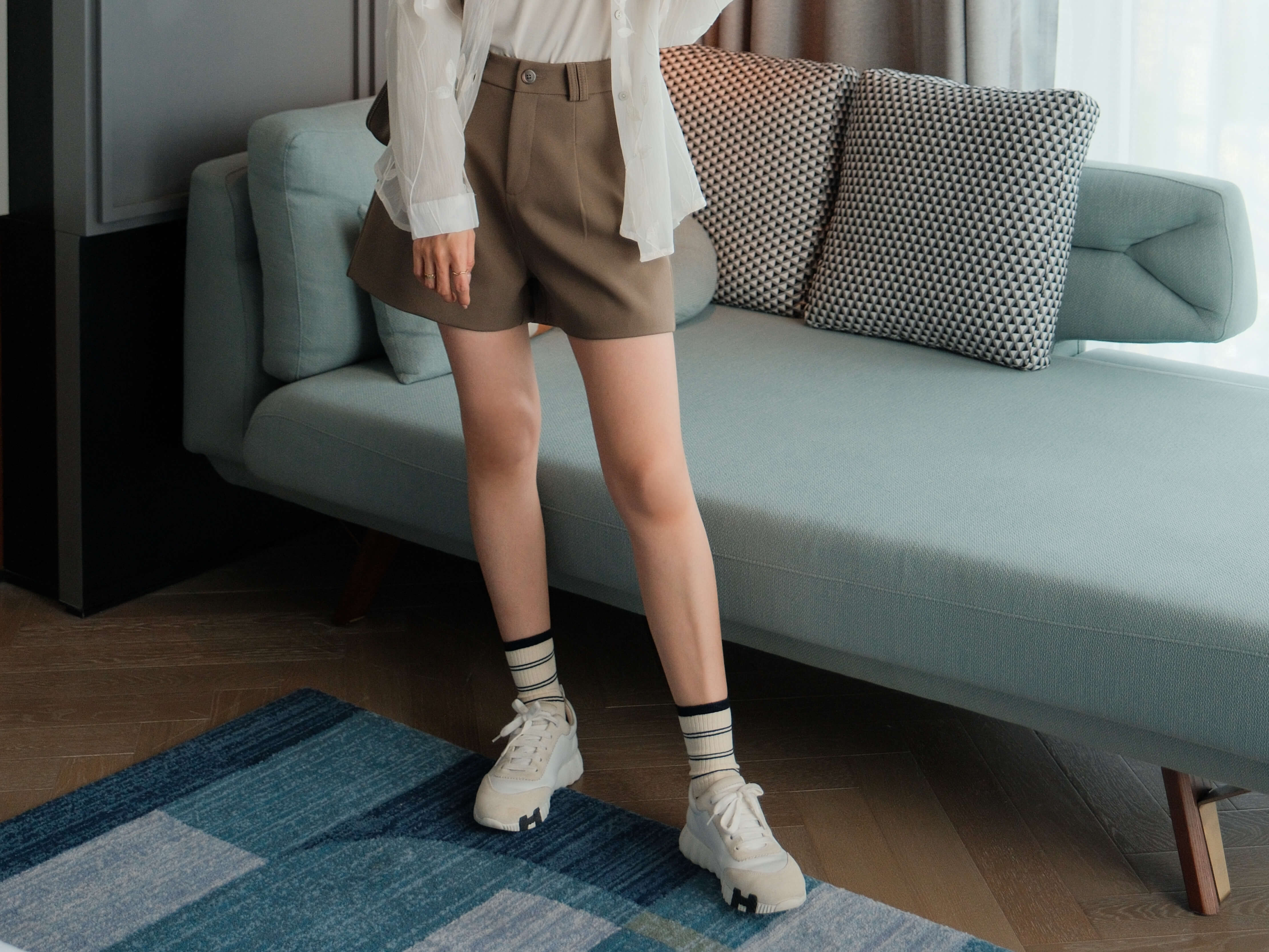 Tailored High Waist Shorts_PT259L19