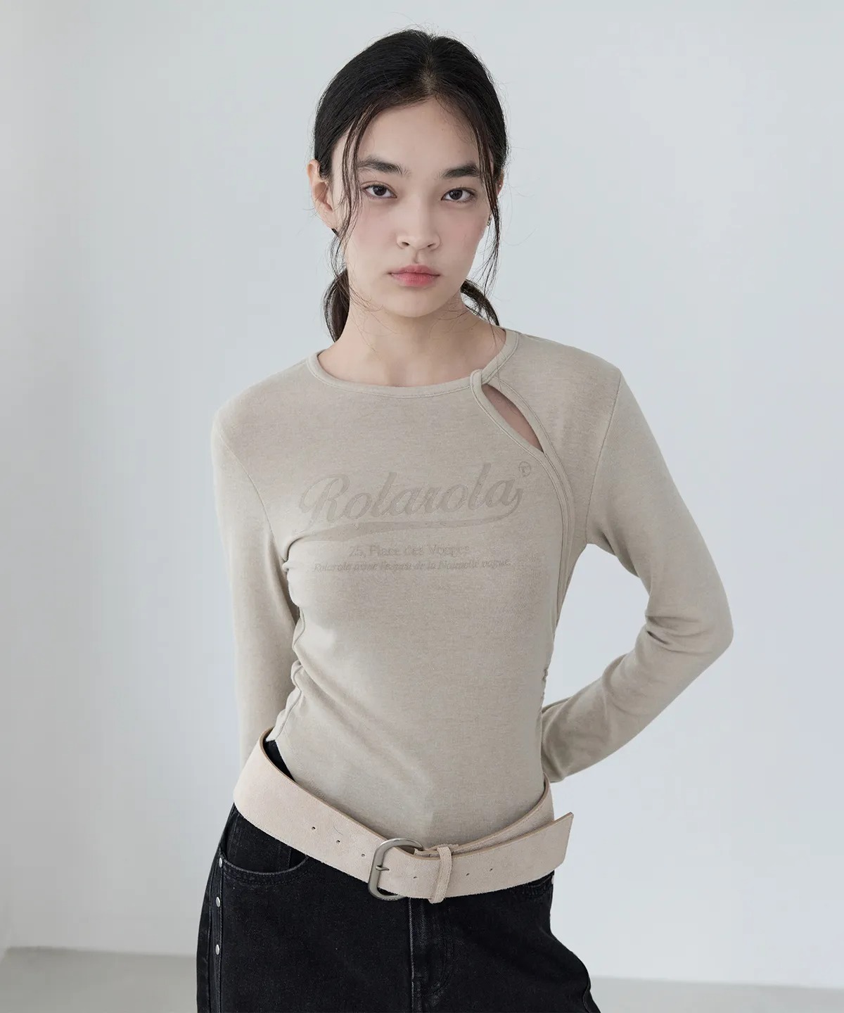 ROLAROLA CUT OUT SLIM T-SHIRT