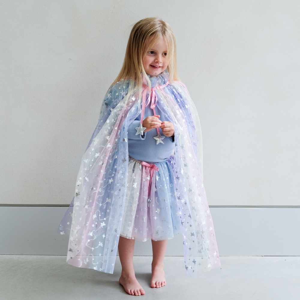 Mimi & Lula 變裝派對-閃亮獨角獸彩虹紗質披風