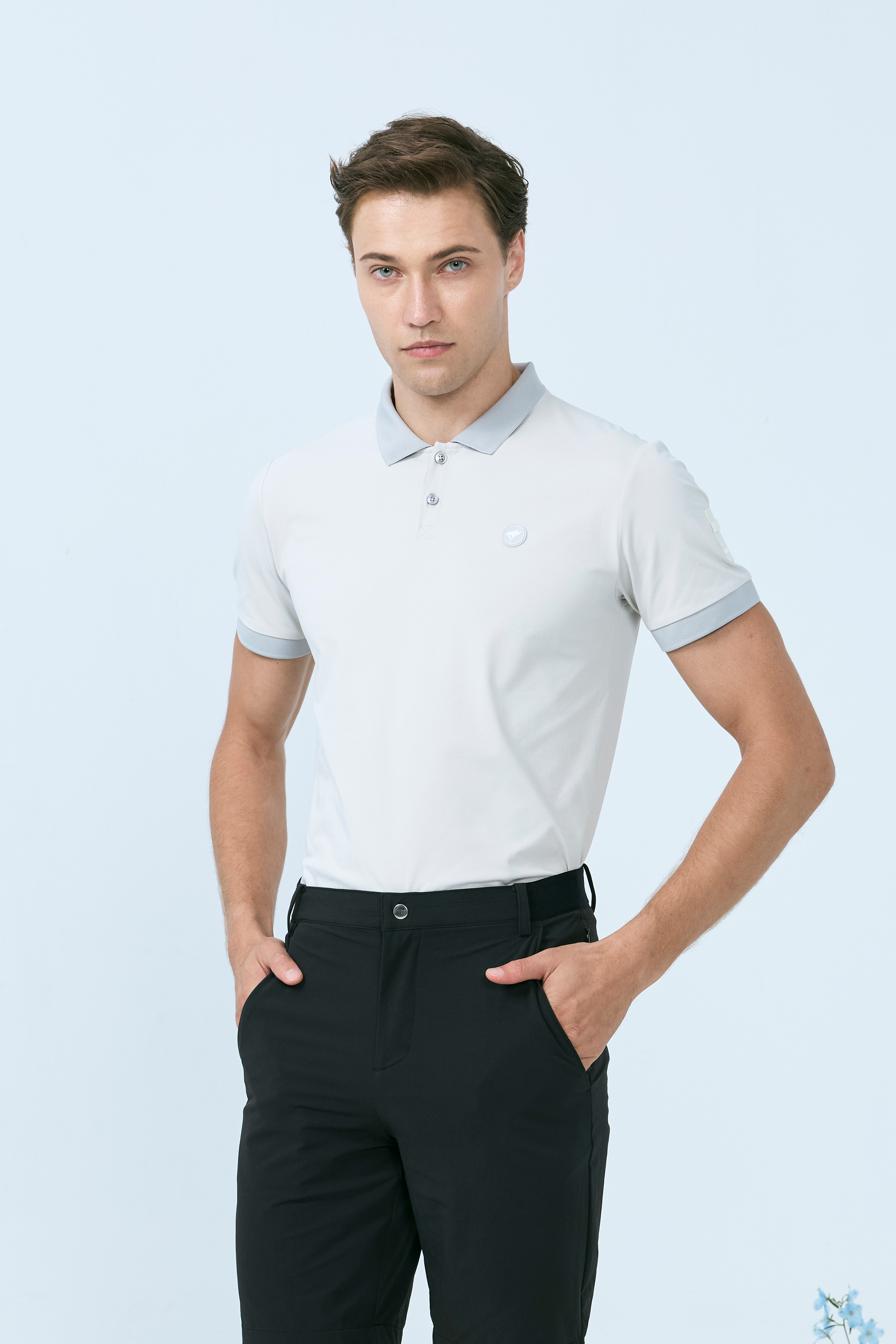 攻略機能男衫-淺灰