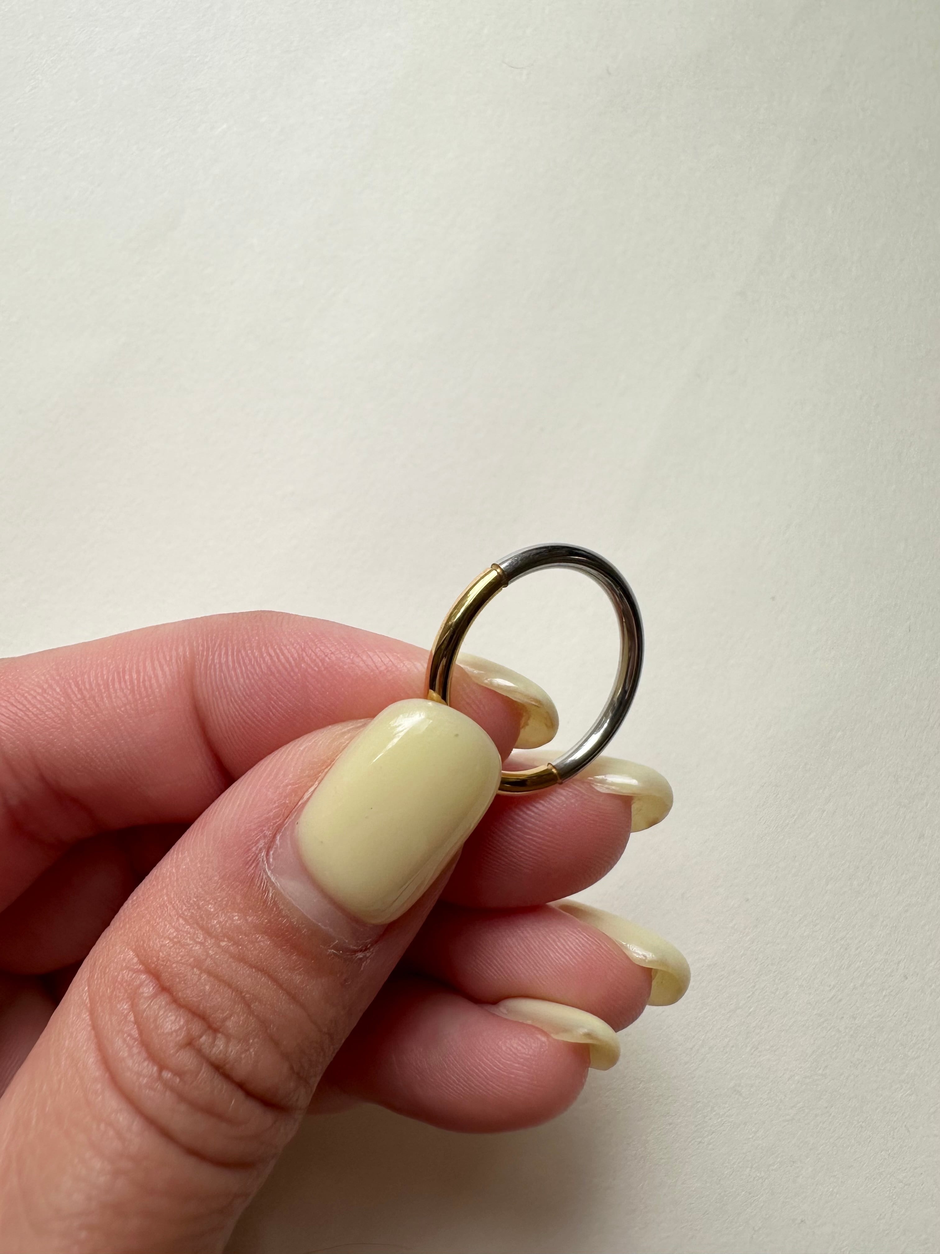 SS two tone slim ring