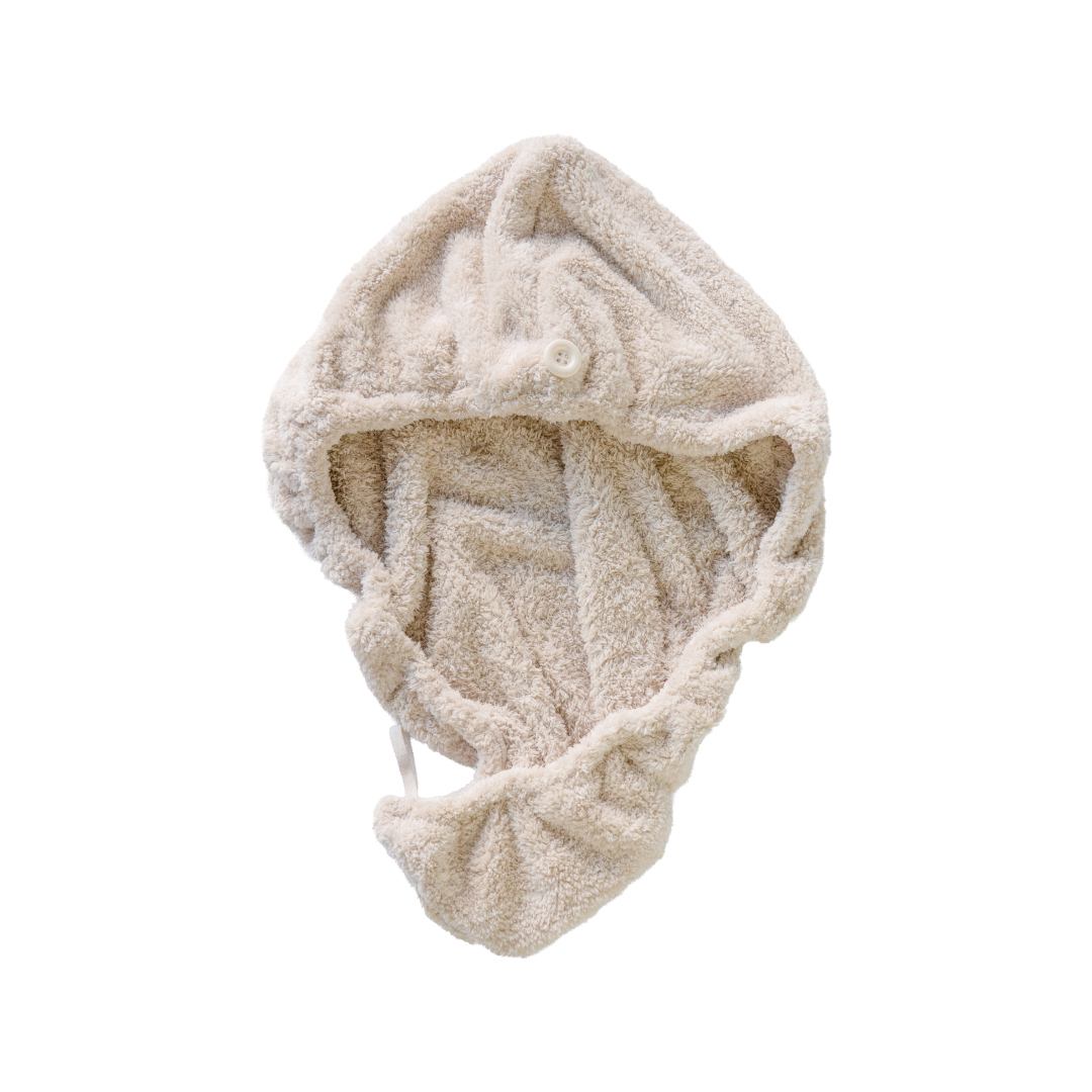 B'f 輕羽瞬吸乾髮帽 - 奶油米