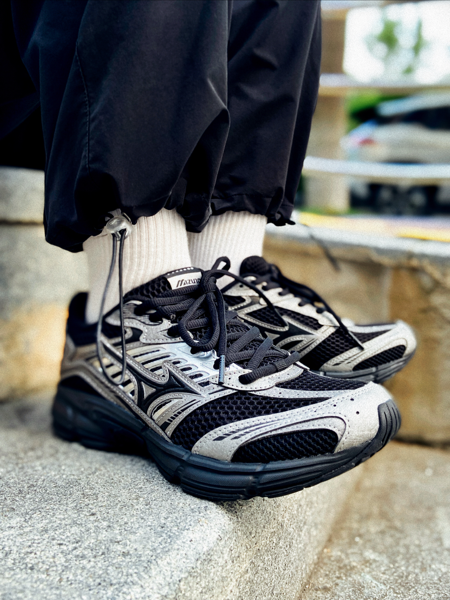 代購-Mizuno Speed 2010 跑鞋 男女同款 黑銀色