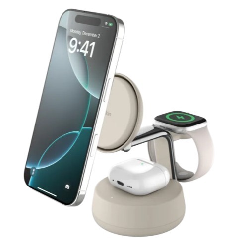Belkin UltraCharge Pro Qi2 3in1 Wireless Charger 3合1 磁吸充電座 25W - WIZ040