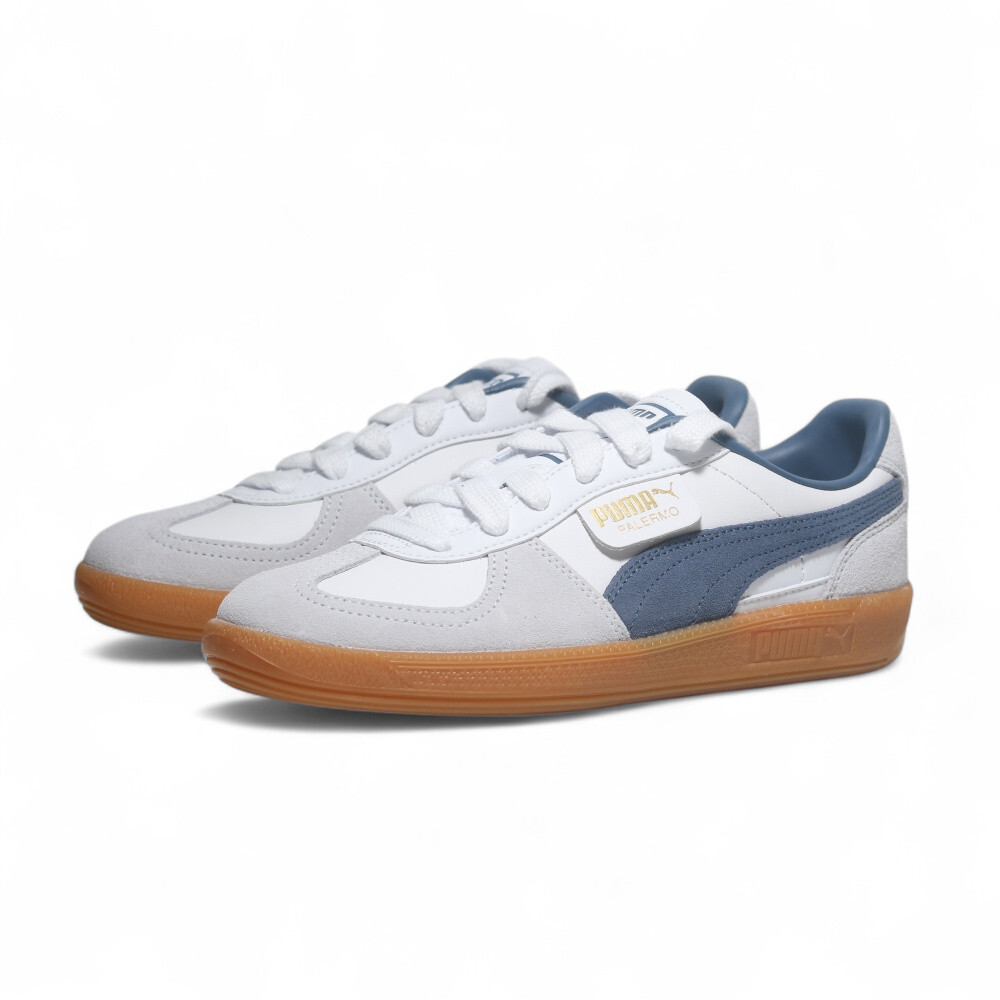 PUMA 休閒鞋 PALERMO VINTAGE 白藍 麂皮 復古 女 39646424