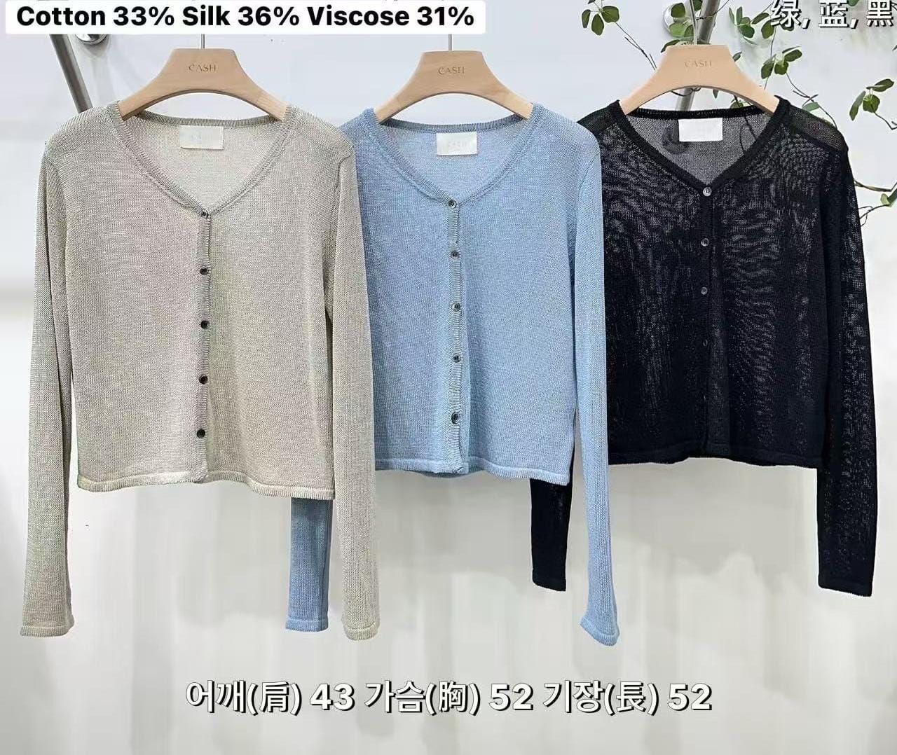 CA5017 透薄V領排扣外套