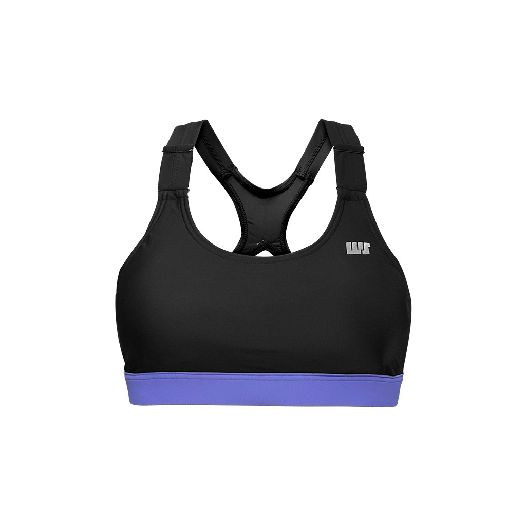 機能性面料 EASY-FIT 游泳 Bra Top - 黑/紫